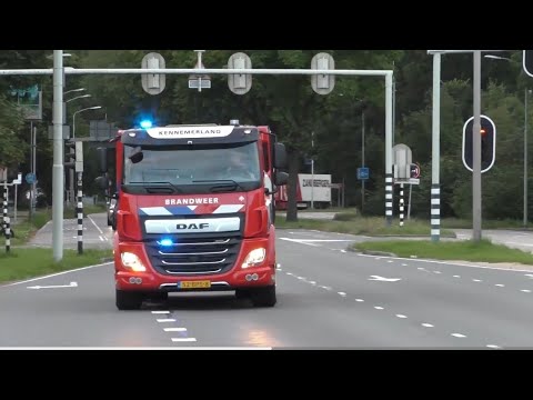 TS 122430 TW 122462 HW 122450 Brandweer Velsen Zuid  met spoed onderweg naar een Brand in Spaarndam