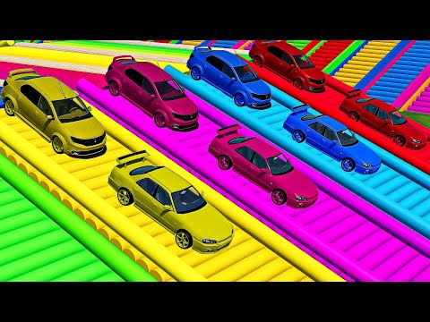 TRANSPORTING DACIA LOGAN & NISSAN SKYLINE CARS WITH SUPER MAN TRUCKS - Farming Simulator 22