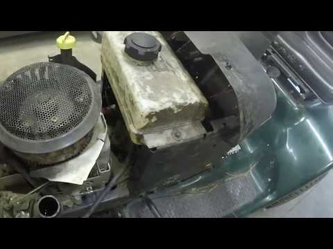 Craftsman Single Cyl Briggs pt 1: (Diagnosis, deck removal, starter solenoid, does it run?)