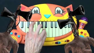 HOW TO PLAY SIREN HEAD SONG SOUND THE ALARMS ON A CAT PIANO