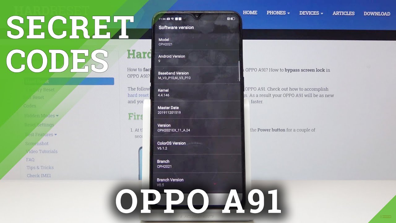 Secret Codes in OPPO A91 – Useful Codes / Testing Menu