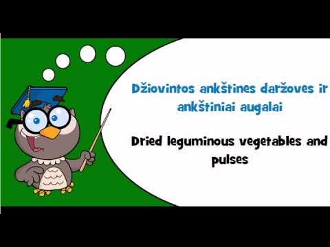 Discover Lithuanian language #Theme = Potatoes and dried vegetables