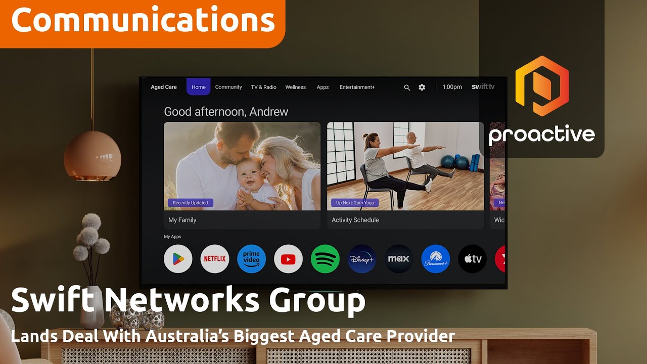 Swift Networks Group launches Swift TV in aged care homes