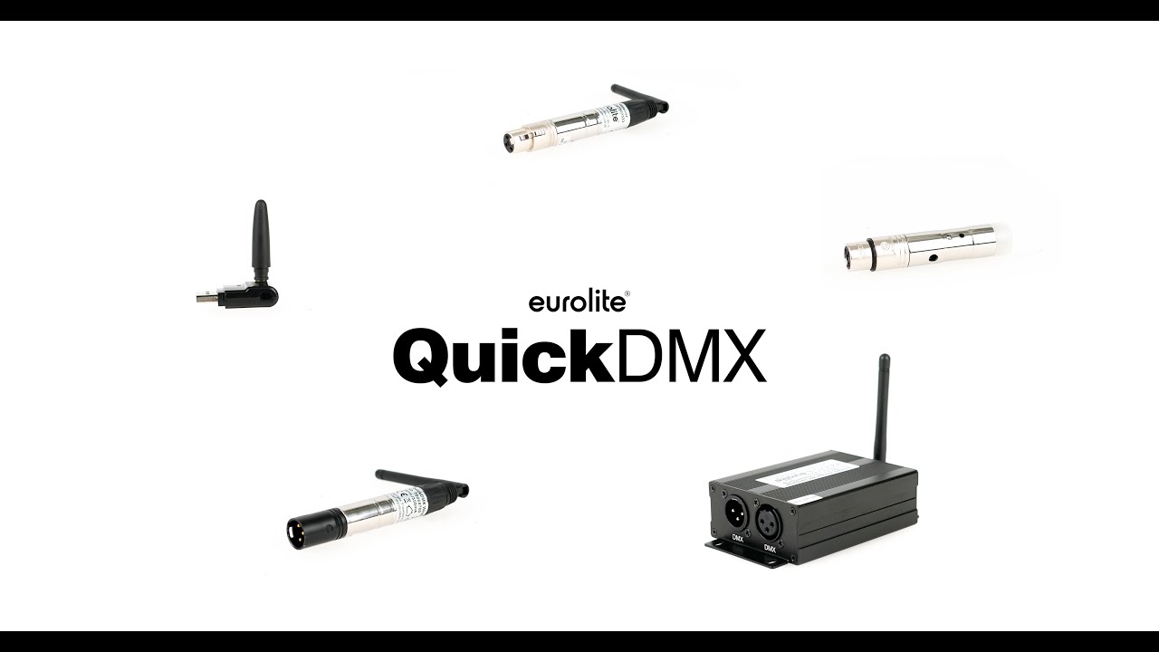 EUROLITE Set QuickDMX 1x transmitter + 2x AKKU receiver