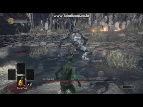 Dark Souls 3 Pepe beats Iudex Gundyr with a stick