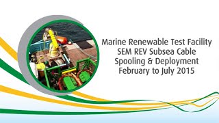 Marine renewable subsea cable deployment