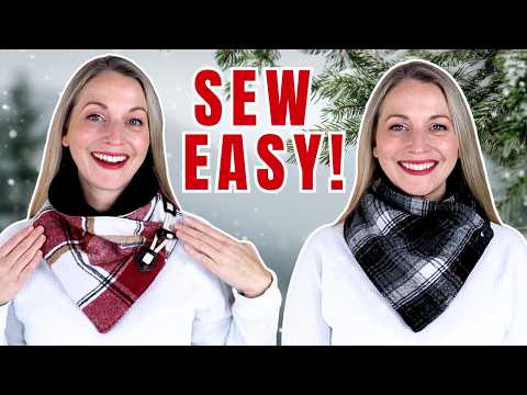 How to sew a Scarf or Winter Cowl / Easy Christmas Gift