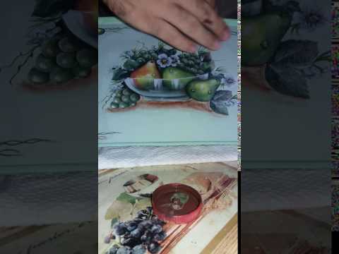Bandeja Decorada com Decoupage  By Mamiko Vitrificação PT03