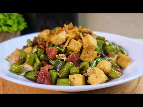Stir Fry Green Beans with Tofu and Chorizo | Easy Dinner Recipe