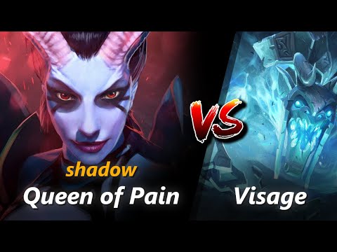 shadow mid Queen of Pain vs Visage | First 10 minutes