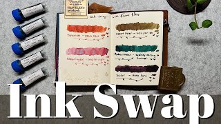 Cozy Holiday Ink Swap wit @lianelikes | Swatching Fountain Pen Ink Samples!