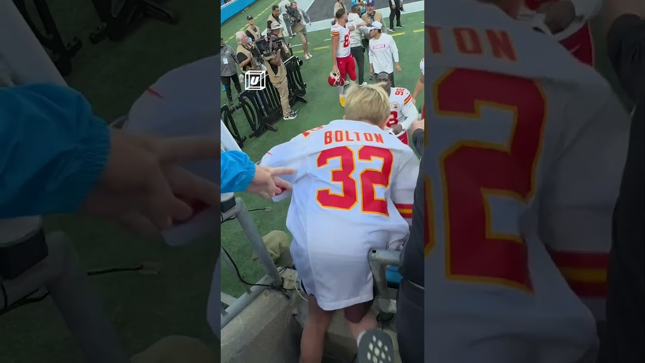Chiefs Player Catches Boy Falling From Stands 😲 (🎥: ViralHog)