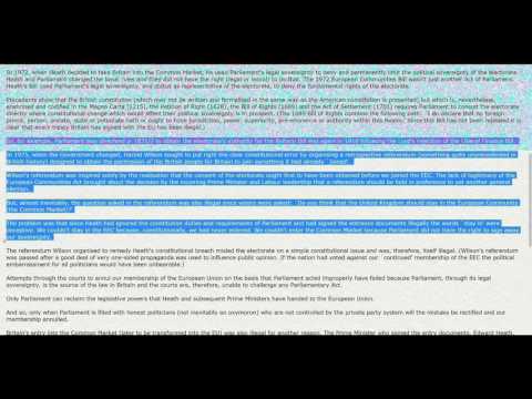 Was Britain Taken Into The EU Illegally