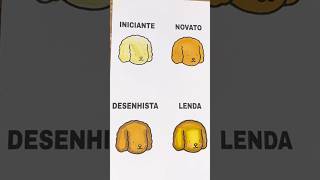 Iniciante Vs Novato Vs Desenhista Vs Lenda #colorir #papelaria #desenho