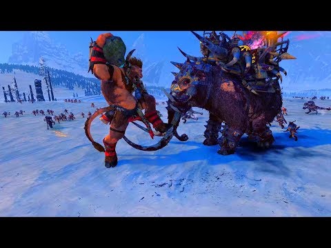 Norsca vs Beastmen - Epic 1v1 Cinematic Battle, Total War: Warhammer 2