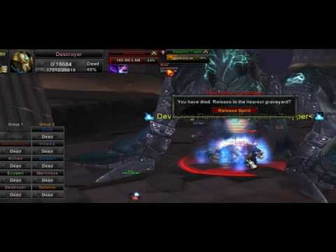 WoW: Ulduar 10man - Razor 145k wipe [Destroyer] (Prophet's Lair)