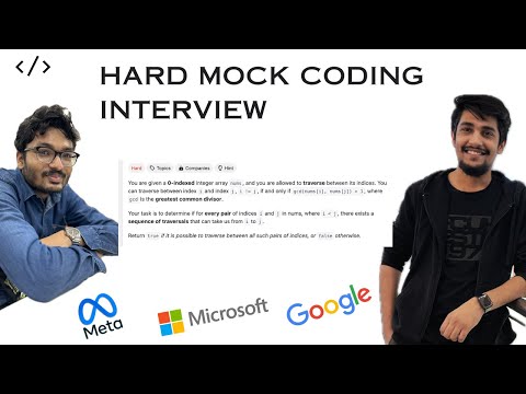 Hard Mock Coding Interview | MAANG | Greatest Common Divisor Traversal | Graph | Number Theory