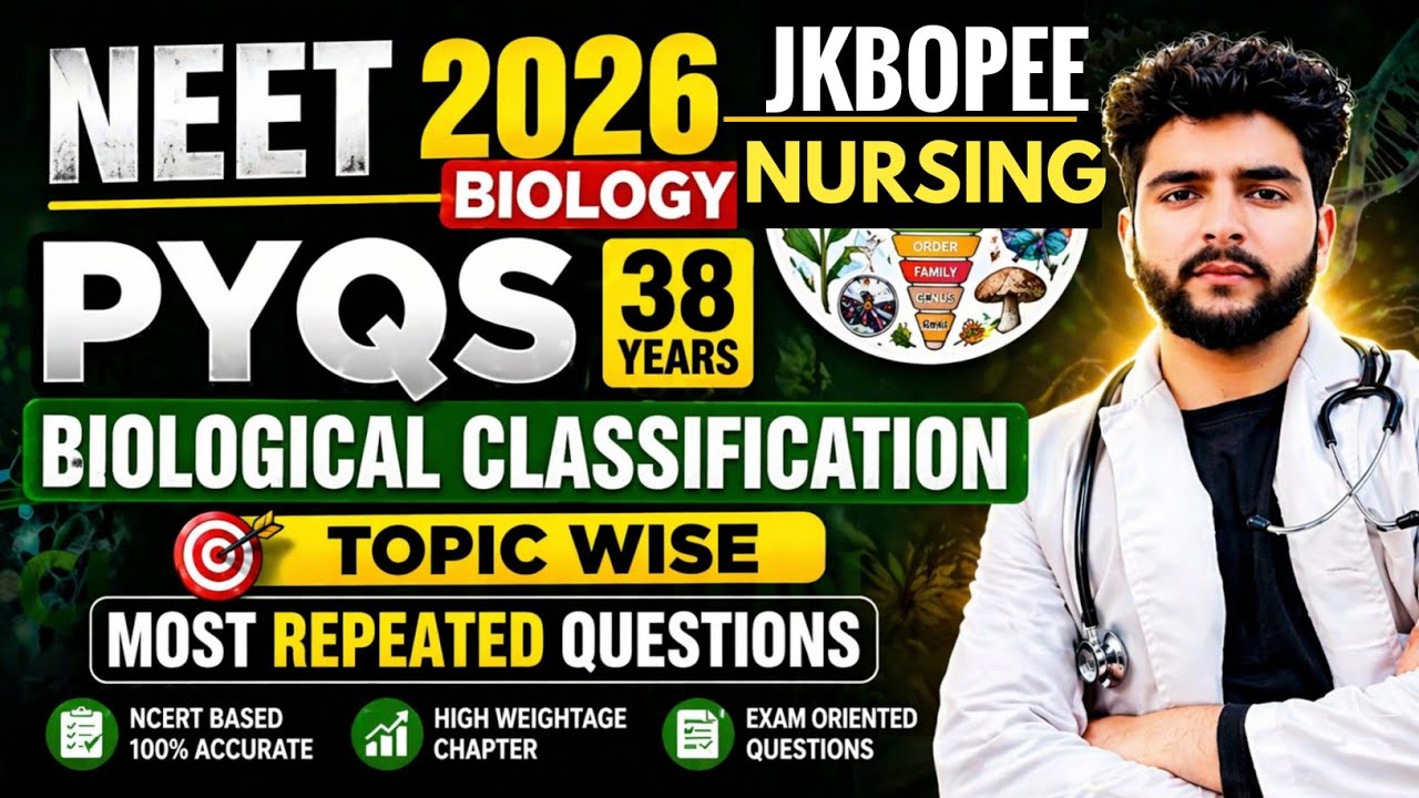 NEET Biology PYQS Chapterwise Biological Classification NCERT Lines Most Expected Questions NEET2026