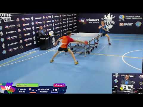 Zavada Nikita Grebeniuk Andrey League of Best Table Tennis 3 12:30 03.10.2020
