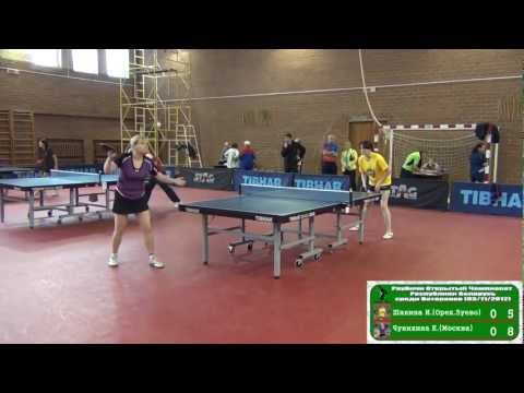 Irina SHANINA vs Elena CHUNIKHINA Raubichi, Belarus Open Championship 2012 Table Tennis