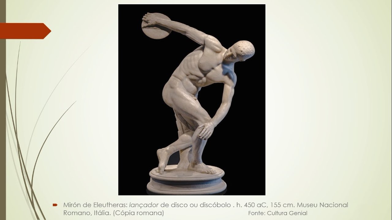 ANÁLISE DA ESCULTURA DISCÓBOLO - MÍRON - OBRA DO PAS 1 DA UnB