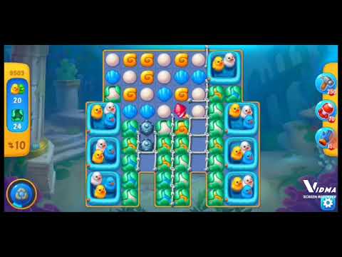 Fishdom. 9503 level no boosters and diamonds. 15 moves