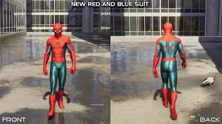 All Marvel's Spider Man 2 Suit Front and Back (Peter Parker Suit)