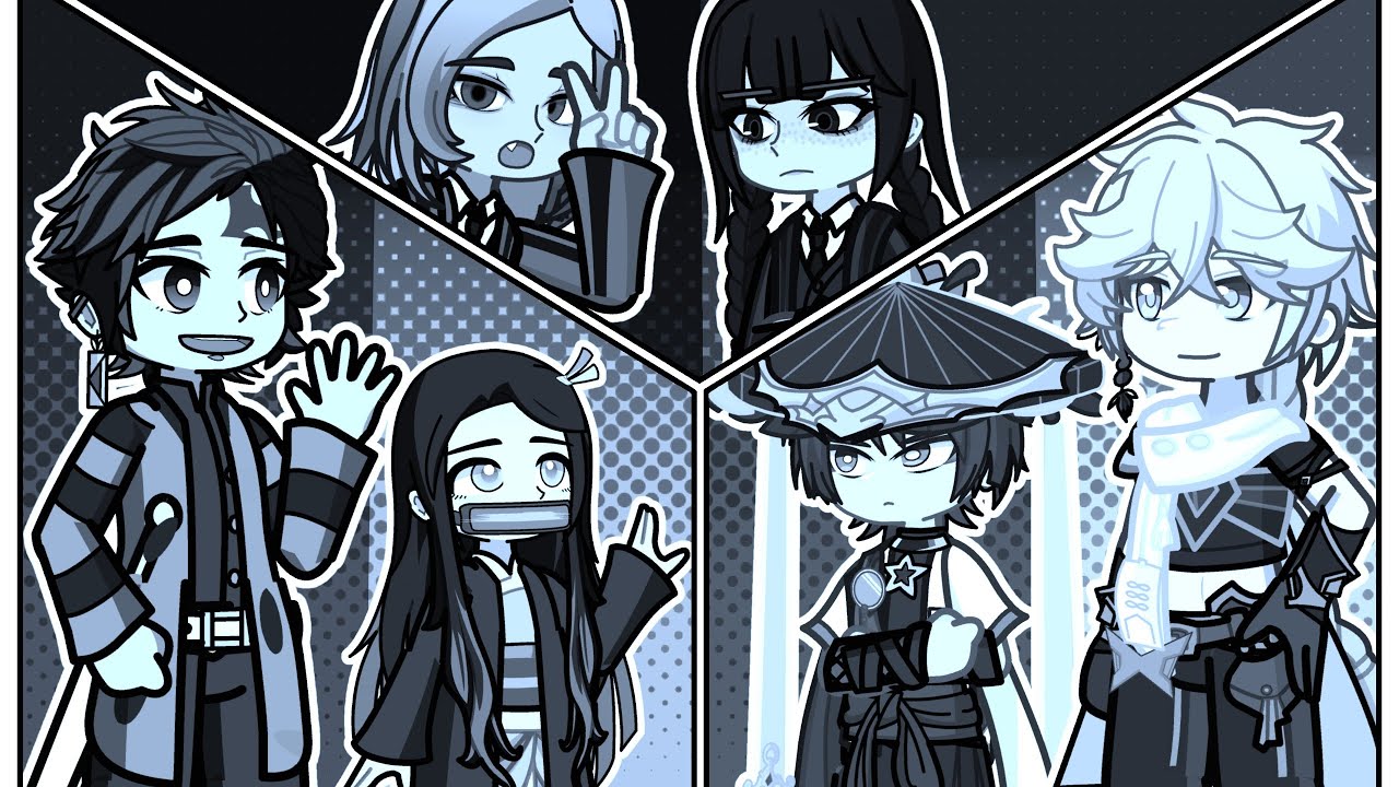 Tanjiro braids Wanderer's hair... // The Kamado Siblings hanging out with other Fandoms!