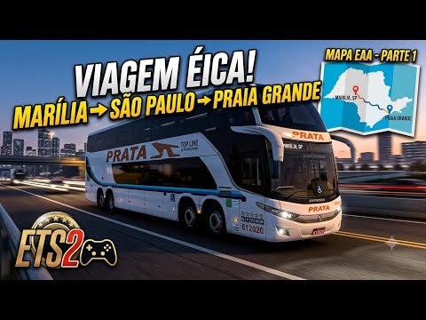 MERCEDES BUSSCAR 8X2 NA ESTRADA! 🚌 | MARÍLIA A SÃO PAULO (PARTE 1) - MAPA EAA