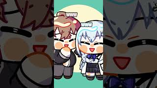 【手描き切り抜き】なぜが一致している葉加瀬冬雪&加賀美ハヤトとダメージを食らう加賀美ハヤト