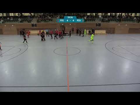 Düber bleibt nochmal safe und trifft zum 5:4 für F95 Futsal gegen den Post SV Düsseldorf