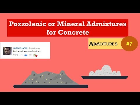Pozzolanic or mineral admixtures