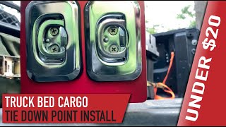 Truck Bed Cargo Tie Down Point install