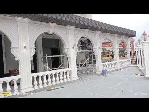 Rectangular white architectural and decorative columns