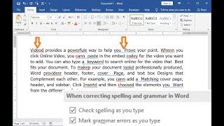 How to Hide Spelling and Grammar Errors MS Word Document
