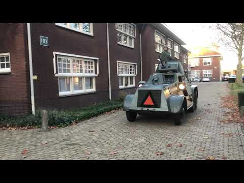 Dutch Landsverk armored vehicle (M38) at the Frederik Barracks in The Hague