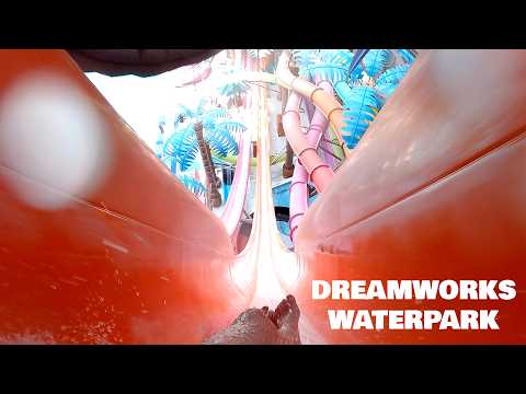 DreamWorks Waterpark OFFICIAL  Waterslides POV | American Dream Mall