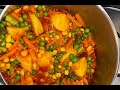 Frozen Mix Veg Restaurant Style Mix Sabzi Mix Veg Bhaji ASMR Cooking Mix Sabji Vegan