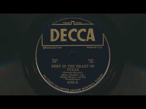1942 BING CROSBY Deep In The Heart Of Texas WOODY HERMAN and his Woodchoppers - 78 RPM Record