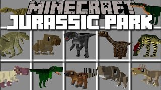 Minecraft JURASSIC PARK DINOSAUR MOD / FIGHT DINOSAURS TO EXTINCTION!! Minecraft