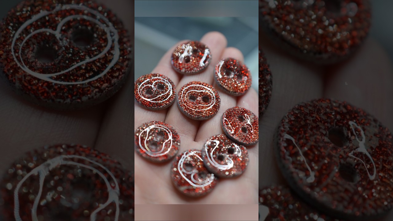 WOW! Buttons from polymer clay Mini TUTORIAL #shorts
