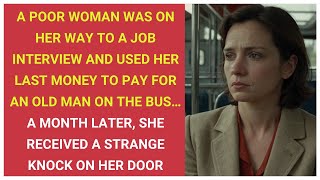 A woman used her last money to pay for an old man’s ticket..a month later an incredible thing happen
