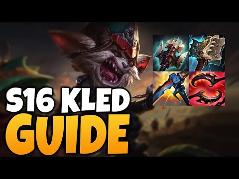The Ultimate Guide For Season 16 Kled Runes/Items! Challenger Kled Guide!