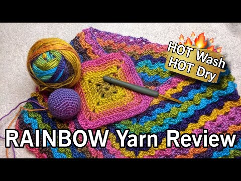 ICE YARN REVIEW of RAINBOW | In-Depth Yarn Review | Yarn Wash Test | Amigurumi Yarn Review