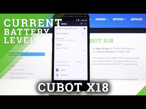 How to Show Battery Percentage on CUBOT X18 – Show Battery Level