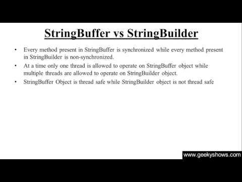 Learn 289 Difference between StringBuffer and StringBuilder in Java ...