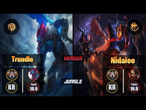 Challenger TRUNDLE [Press the Attack] (Jungle) VS  NIDALEE - Challenger KR Patch 10.9