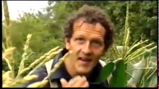Monty Don and the kitchen garden; vegetables, fruit and herbs at Berryfields. Gardeners' World 2005.