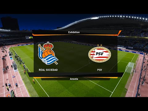 Real Sociedad vs PSV Eindhoven | Anoeta | 2021-22 UEFA Europa League | PES 2021