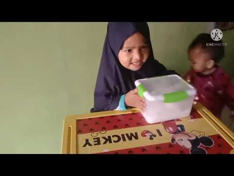 MEMBUAT ES KRIM | KEGIATAN ANAK DIRUMAH | STIMULASI MOTORIK ANAK
